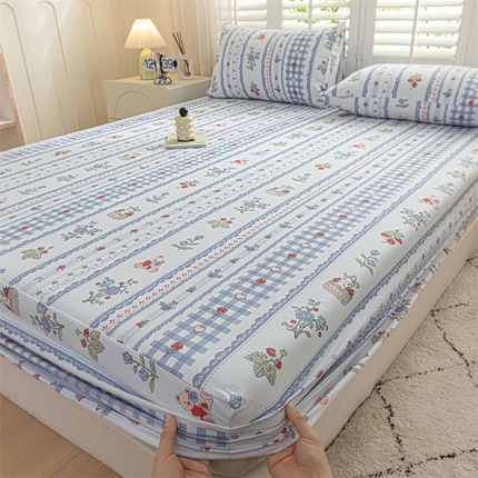 91家纺网 家纺一手货源 找家纺 （总）床绮-2024新款全棉老粗布单床笠系列