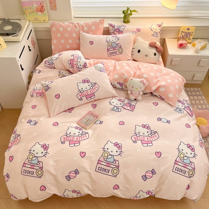 91家纺网 家纺一手货源 找家纺 （总）暮思家居 2024新款正版授权三丽鸥全棉四件套系列第五批