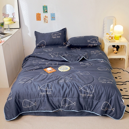 91家纺网 家纺一手货源 找家纺 （总）卡斯诺家纺馆 2025新款芦荟棉亲肤印花夏被（下载包包含买家秀）