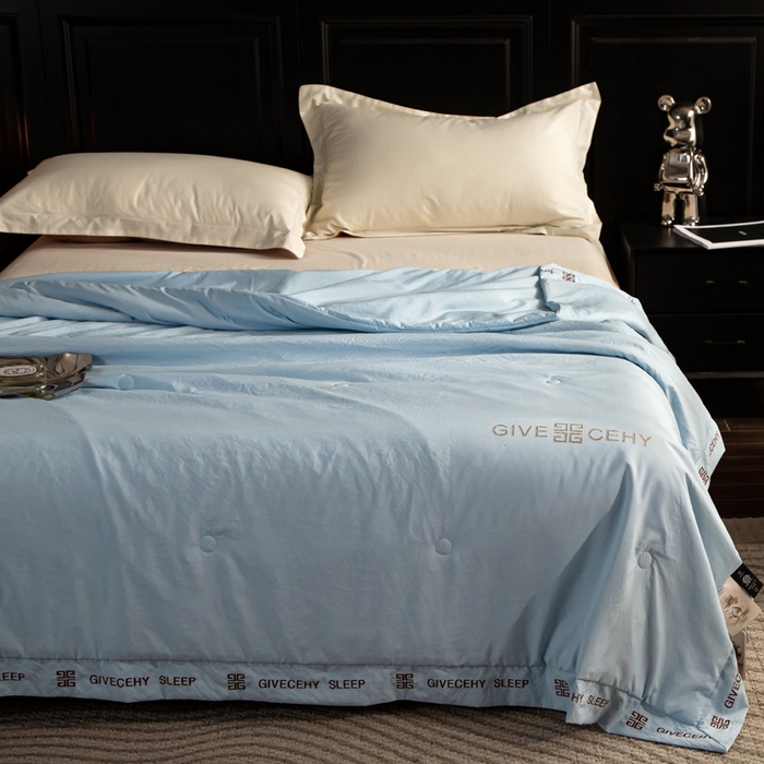 91家纺网 家纺一手货源 找家纺 被靠被2024新款锦丝锻夏被-赫拉 浅蓝