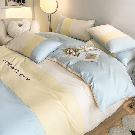 91家纺网 家纺一手货源 找家纺 （总）床绮 2024新款轻奢40支纯棉13372四件套系列-若梦