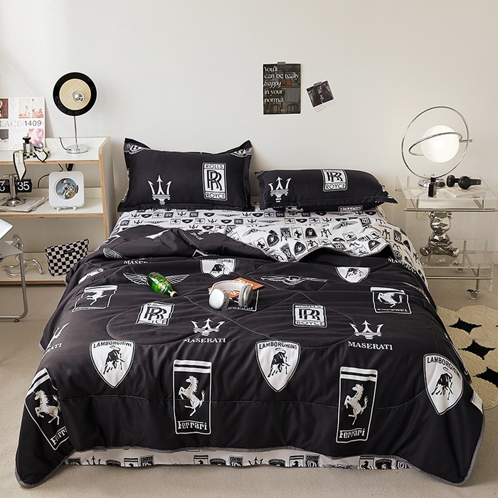 91家纺网 家纺一手货源 找家纺 卡斯诺家纺馆 2025新款芦荟棉亲肤印花夏被 （下载包包含买家秀）车之梦