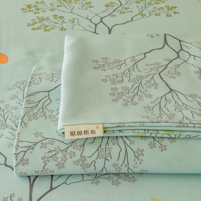 91家纺网 家纺一手货源 找家纺 金泰莱 2025新款老粗布凉席老粗布床单软凉席三件套藤席 蚀妆