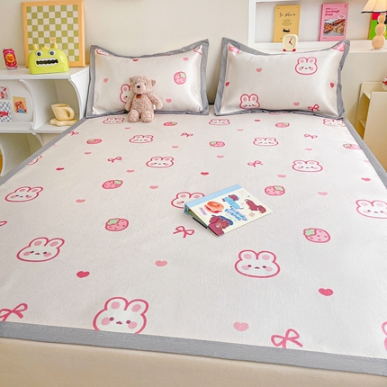 91家纺网 家纺一手货源 找家纺 （总）川悦生活 2024爆款大版小清新卡通冰丝席凉席