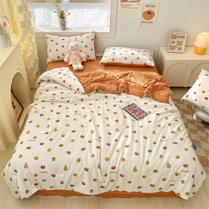 91家纺网 家纺一手货源 找家纺 （总）无界 2024新款皱皱纱印花夏被 