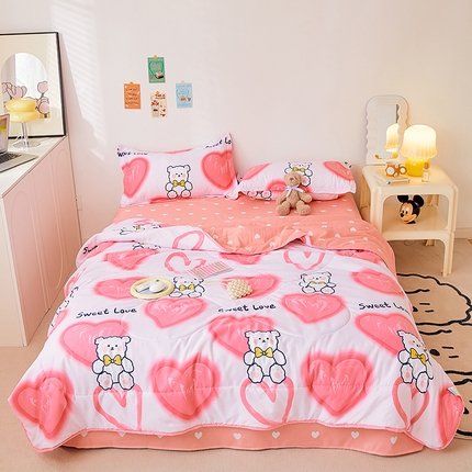 91家纺网 家纺一手货源 找家纺 （总）卡斯诺家纺馆 2025新款芦荟棉亲肤印花夏被（下载包包含买家秀）