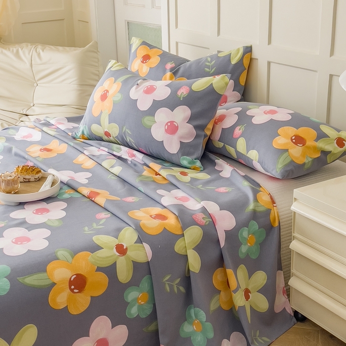 91家纺网 家纺一手货源 找家纺 金泰莱 2025新款老粗布凉席老粗布床单软凉席三件套藤席 南笙