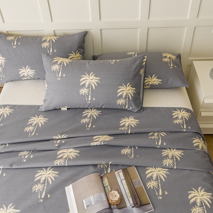 91家纺网 家纺一手货源 找家纺 金泰莱 2025新款老粗布凉席老粗布床单软凉席三件套藤席 陌染