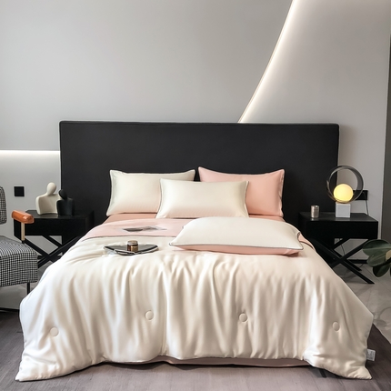 91家纺网 家纺一手货源 找家纺 （总）无界 2025新款天丝夏被四件套-心语