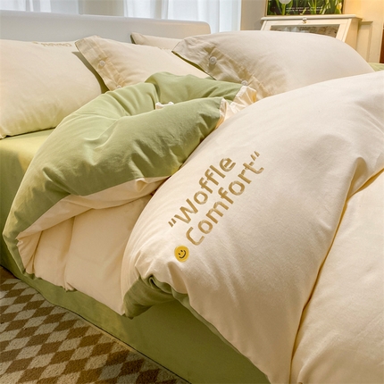 91家纺网 家纺一手货源 找家纺 （总）床绮2024新款轻奢40支纯棉13372四件套系列-米娅 