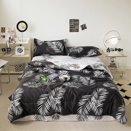 91家纺网 家纺一手货源 找家纺 卡斯诺家纺馆 2025新款芦荟棉亲肤印花夏被（下载包包含买家秀） 夜雨