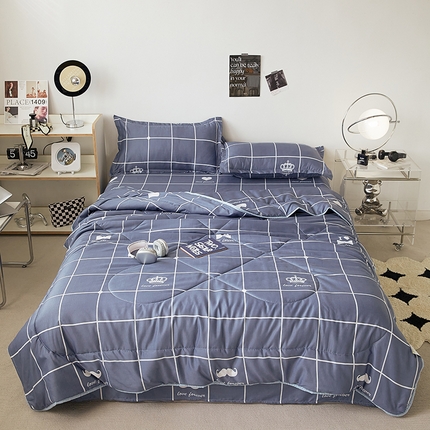 91家纺网 家纺一手货源 找家纺 （总）卡斯诺家纺馆 2025新款芦荟棉亲肤印花夏被（下载包包含买家秀）