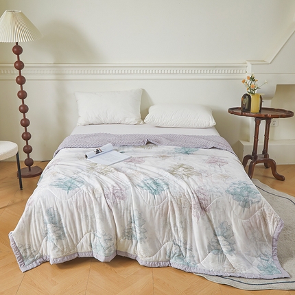 91家纺网 家纺一手货源 找家纺 （总）鑫顺欣 2025新款A类凉感冰丝豆豆印花夏被夏凉被空调被被子被芯直播