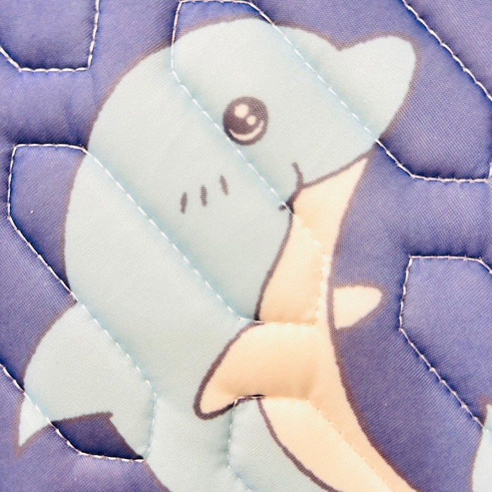 91家纺网 家纺一手货源 找家纺 小虾米 2024新款上下床乳胶凉席床笠款印花凉席三件套 海豚宝宝