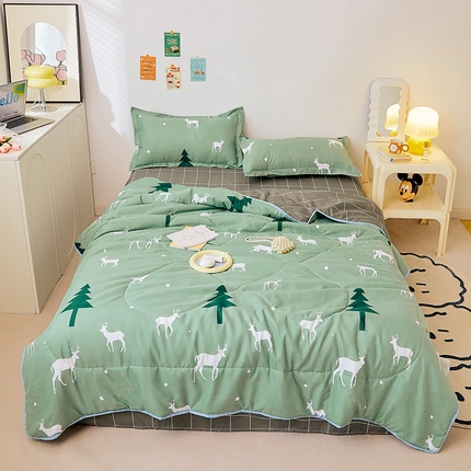 91家纺网 家纺一手货源 找家纺 （总）卡斯诺家纺馆 2025新款芦荟棉亲肤印花夏被（下载包包含买家秀）