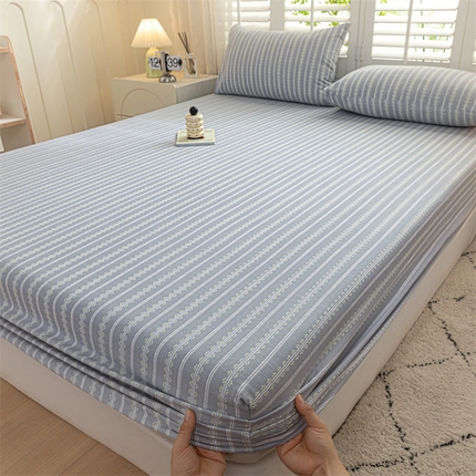 91家纺网 家纺一手货源 找家纺 （总）床绮-2024新款全棉老粗布单床笠系列