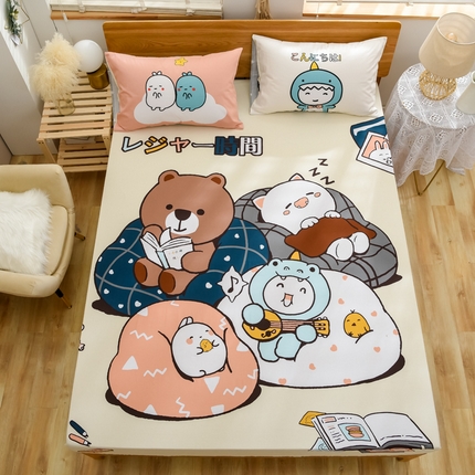 91家纺网 家纺一手货源 找家纺 （总）沐白家居 2024新款纯棉喷气133*72二次元大版印花单床笠