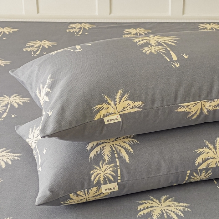 91家纺网 家纺一手货源 找家纺 金泰莱 2025新款老粗布凉席老粗布床单软凉席三件套藤席 陌染