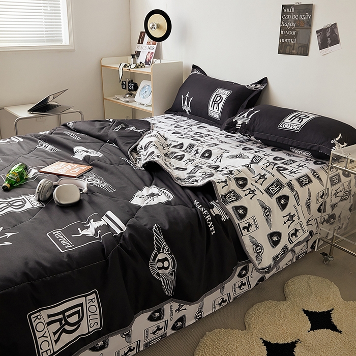 91家纺网 家纺一手货源 找家纺 卡斯诺家纺馆 2025新款芦荟棉亲肤印花夏被 （下载包包含买家秀）车之梦