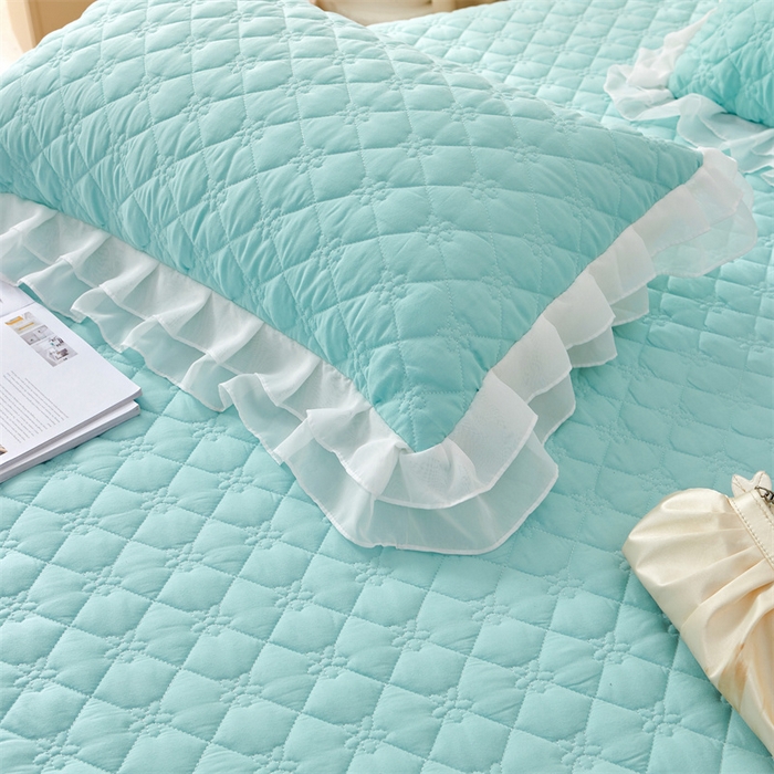 91家纺网 家纺一手货源 找家纺 （总）虹星家纺 2024新款A类水洗棉四季款床裙系列套件-四件套