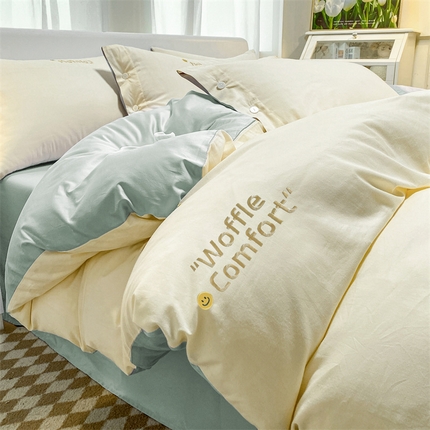 91家纺网 家纺一手货源 找家纺 （总）床绮2024新款轻奢40支纯棉13372四件套系列-米娅 