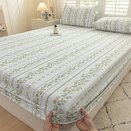 91家纺网 家纺一手货源 找家纺 （总）床绮-2024新款全棉老粗布单床笠系列