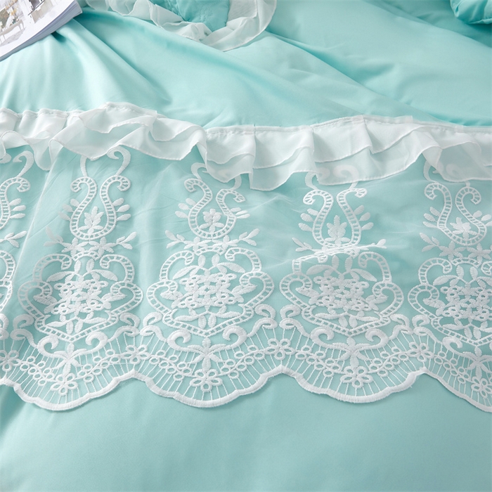 91家纺网 家纺一手货源 找家纺 （总）虹星家纺 2024新款A类水洗棉四季款床裙系列套件-四件套