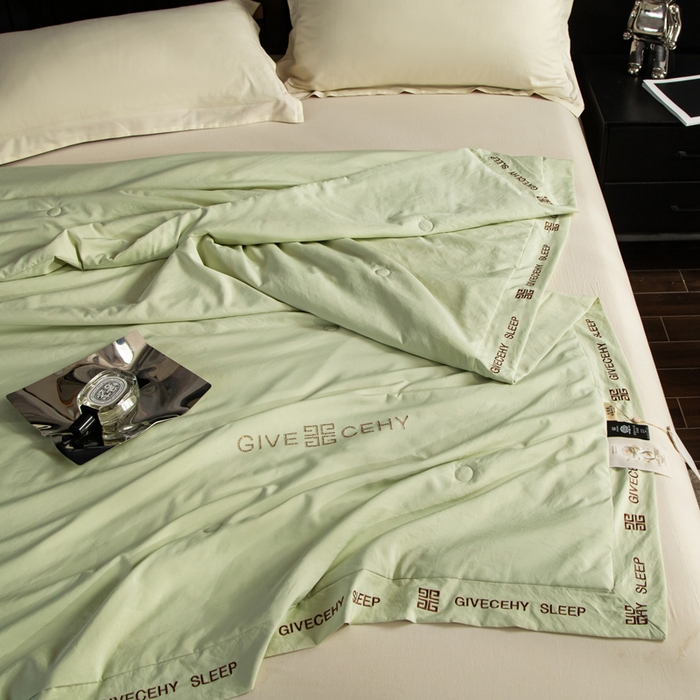 91家纺网 家纺一手货源 找家纺 被靠被2024新款锦丝锻夏被-赫拉 草绿