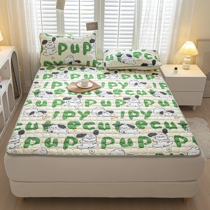 暖季 2025新款A类数码印花床护垫 床护垫-快乐萌犬
