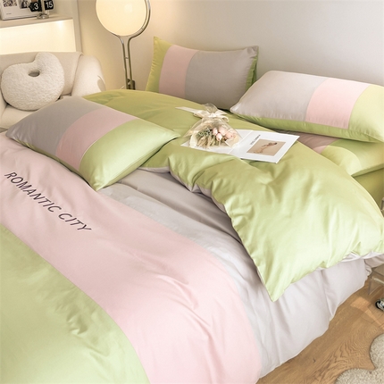 91家纺网 家纺一手货源 找家纺 （总）床绮 2024新款轻奢40支纯棉13372四件套系列-若梦