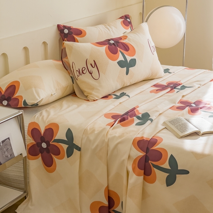 91家纺网 家纺一手货源 找家纺 金泰莱 2025新款老粗布凉席老粗布床单软凉席三件套藤席 花随