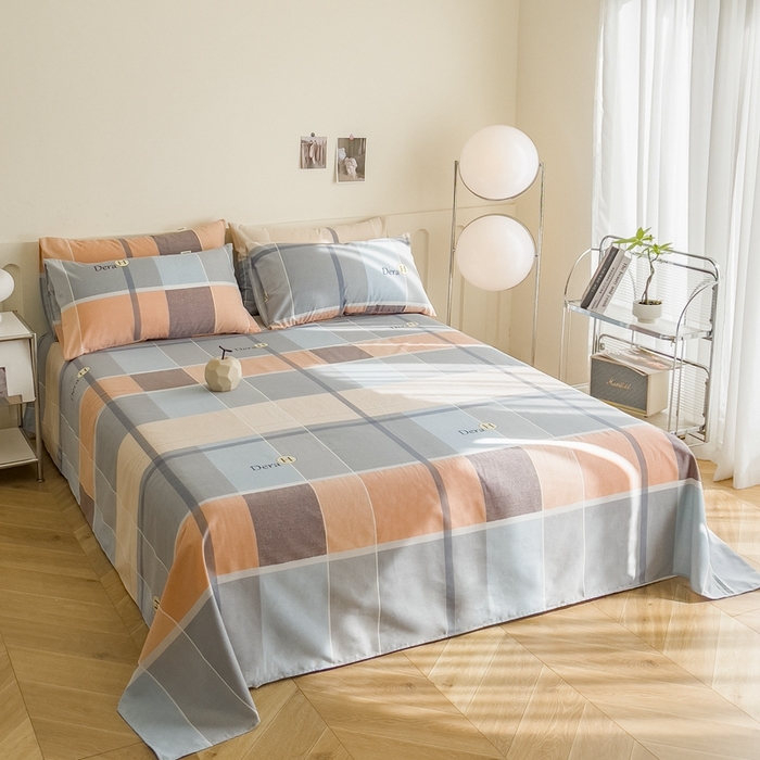 91家纺网 家纺一手货源 找家纺 金泰莱 2025新款老粗布凉席老粗布床单软凉席三件套藤席 落尘