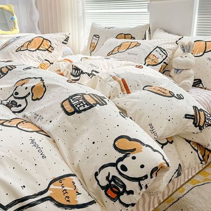 91家纺网 家纺一手货源 找家纺 （总)曼町2024新款全棉印花四件套