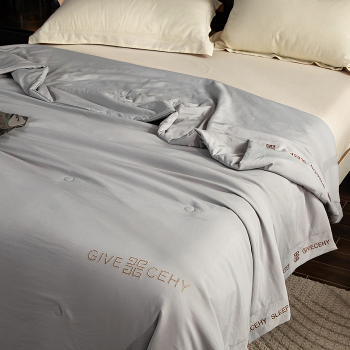 91家纺网 家纺一手货源 找家纺 被靠被2024新款锦丝锻夏被-赫拉 浅灰