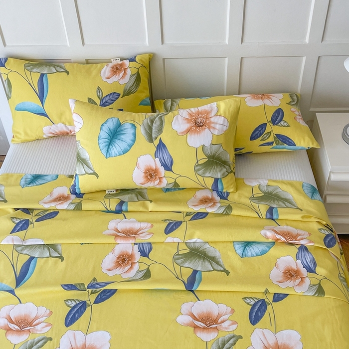 91家纺网 家纺一手货源 找家纺 金泰莱 2025新款老粗布凉席老粗布床单软凉席三件套藤席 花逝