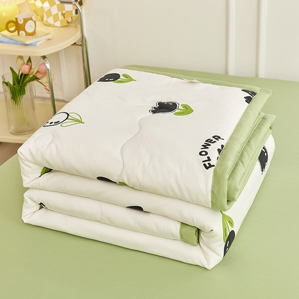 91家纺网 家纺一手货源 找家纺 卡斯诺 2025新款水洗棉麻双层纱夏被 （下载包包含买家秀）一缕幽香