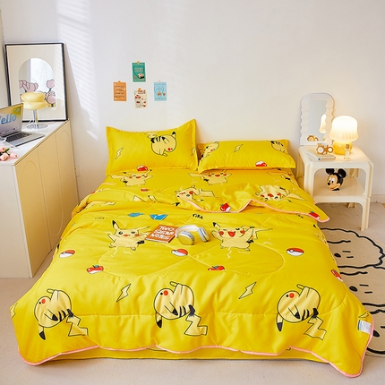 91家纺网 家纺一手货源 找家纺 （总）卡斯诺家纺馆 2025新款芦荟棉亲肤印花夏被（下载包包含买家秀）