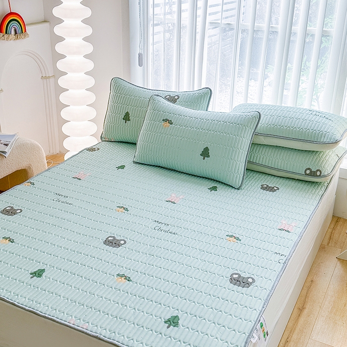 91家纺网 家纺一手货源 找家纺 凌云家纺 2024新款A类乳胶凉席0.8打孔乳胶系列成人凉席 夏日熊林