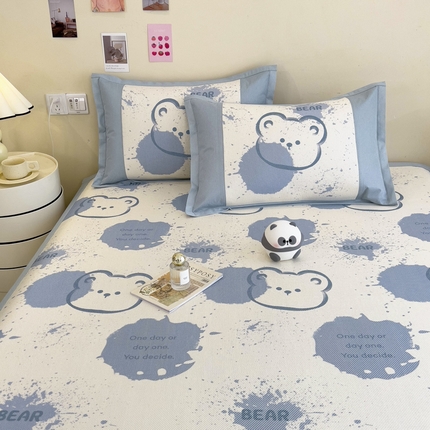 91家纺网 家纺一手货源 找家纺 全季家居 2024新款A类数码印花枕套 开心熊