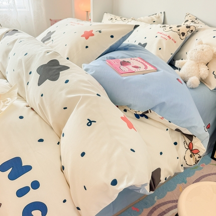 91家纺网 家纺一手货源 找家纺 （总）慕尚 2025新款13070全棉小清新四件套