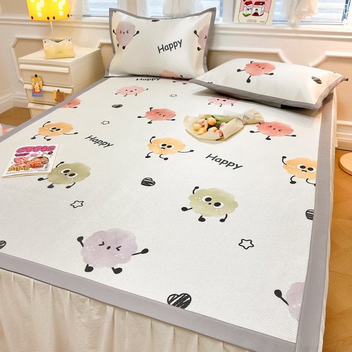 91家纺网 家纺一手货源 找家纺 慕尚 2025新款800D冰藤凉席 小公仔