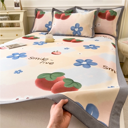 91家纺网 家纺一手货源 找家纺 （总）孩子王家纺 2024新款凉感卡通冰丝席-成人款