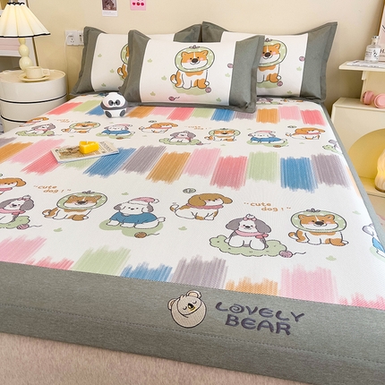 91家纺网 家纺一手货源 找家纺 （总）全季家居 2024新款A类抗菌数码印花冰藤席三件套