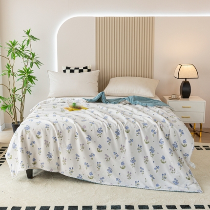 91家纺网 家纺一手货源 找家纺 帕芬鸟家纺 2024新款105克有氧泡泡棉大豆夏被 怦然心动