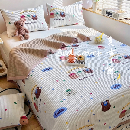 91家纺网 家纺一手货源 找家纺 （总）赫梵茜2024春夏新款糯糯棉单床盖床盖三件套