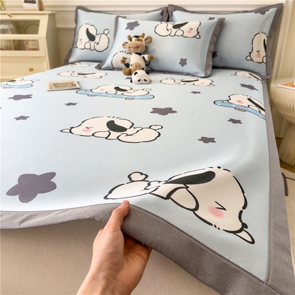 91家纺网 家纺一手货源 找家纺 （总）孩子王家纺 2024新款凉感卡通冰丝席-成人款