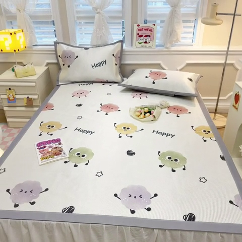 91家纺网 家纺一手货源 找家纺 慕尚 2025新款800D冰藤凉席 小公仔