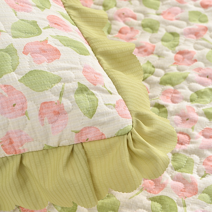 91家纺网 家纺一手货源 找家纺 （总）梦柏家纺 2024新款亲肤泡泡棉夹棉床盖夏被四件套