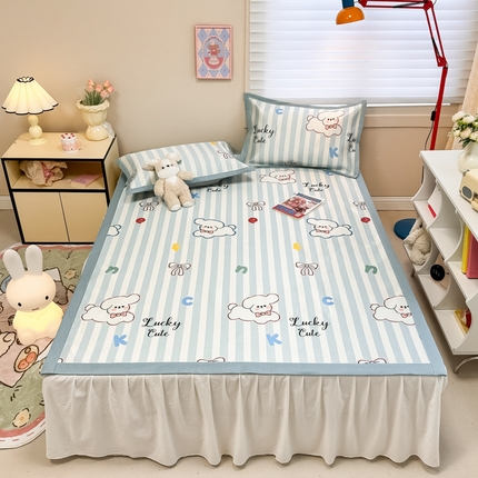 91家纺网 家纺一手货源 找家纺 （总）2025新款慕尚600D数码印花冰丝凉席