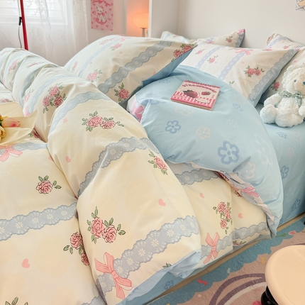 91家纺网 家纺一手货源 找家纺 （总）慕尚 2025新款13070全棉小清新四件套